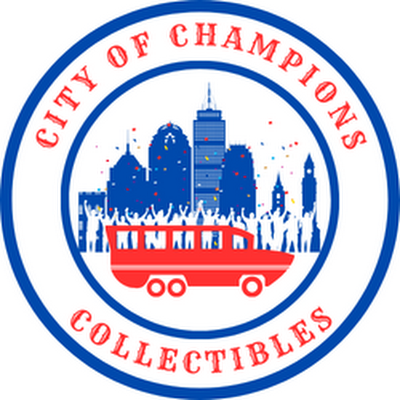 City of Champions Collectibles logo — circular badge with the Boston skyline and a red city bus